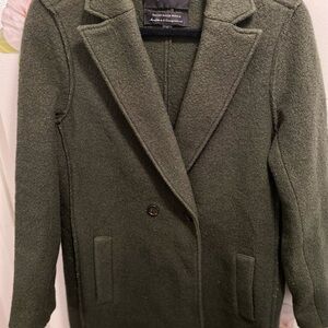 J. Crew Dark Green Wool Pea Coat